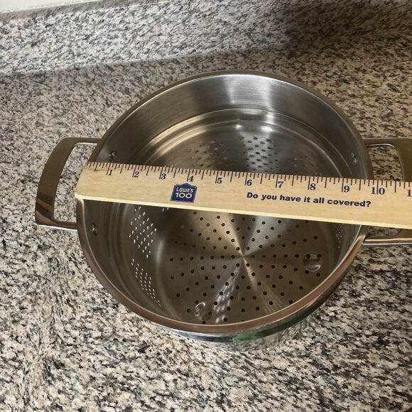 Belgique Classique Steamer Strainer Pot 4 Qt Double Boiler Long Handle No Lid - Picture 10 of 10